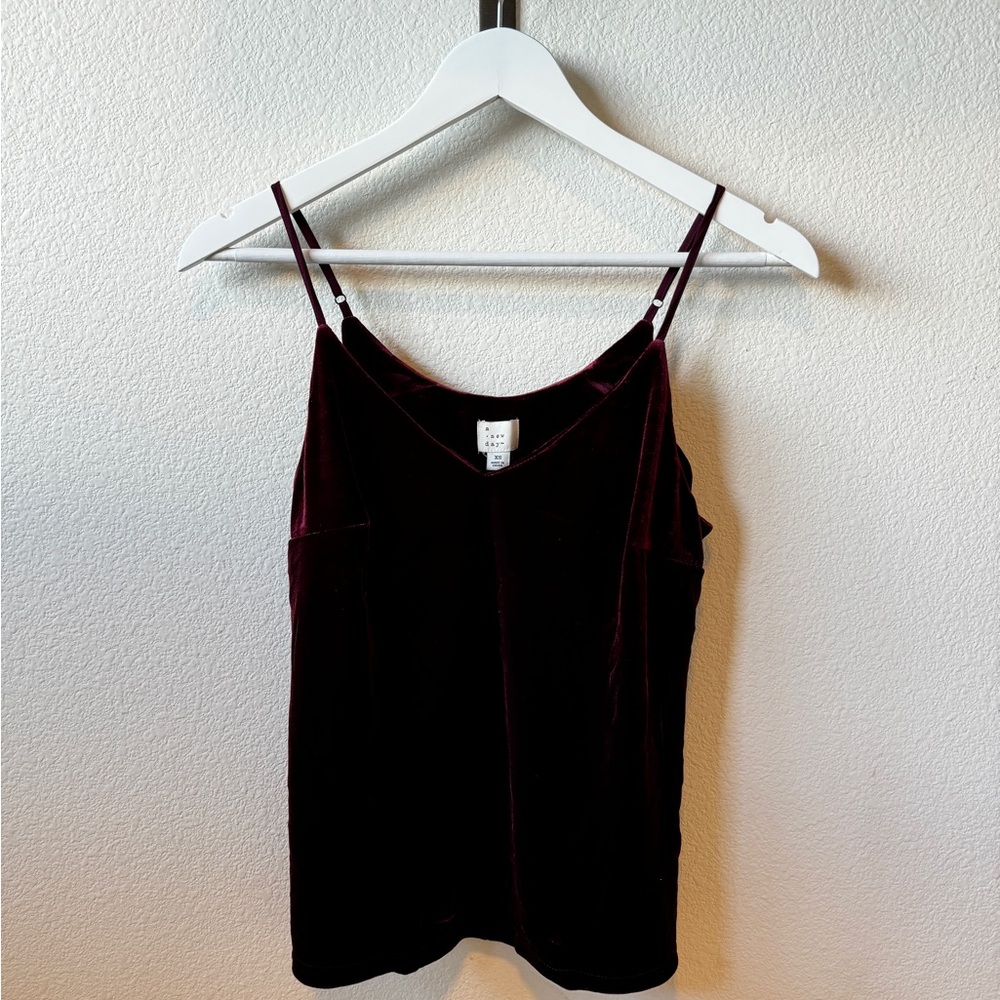 Velvet Burgundy Cami Top
